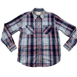 Weatherproof Vintage Men’s Button Up Shirt Large Multicolor Plaid Pockets EUC